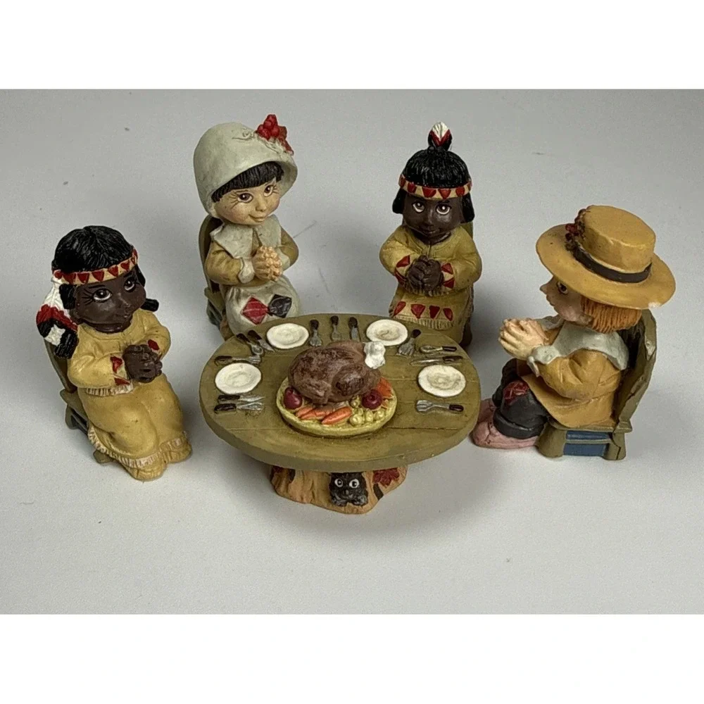 Vintage Thanksgiving Mini Figures 
